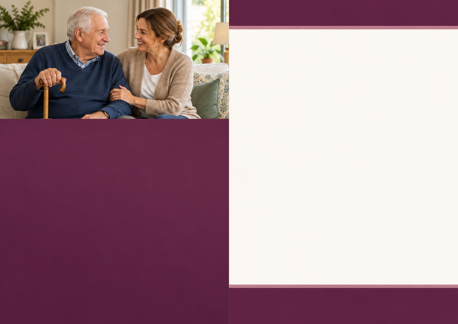 An older adult sharing a relaxed moment with a companion at home